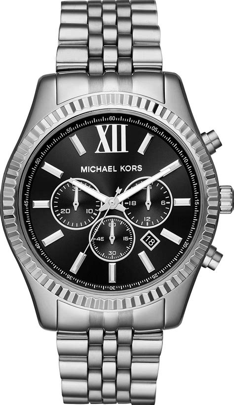 michael kors lexington silver|michael kors lexington chronograph watch.